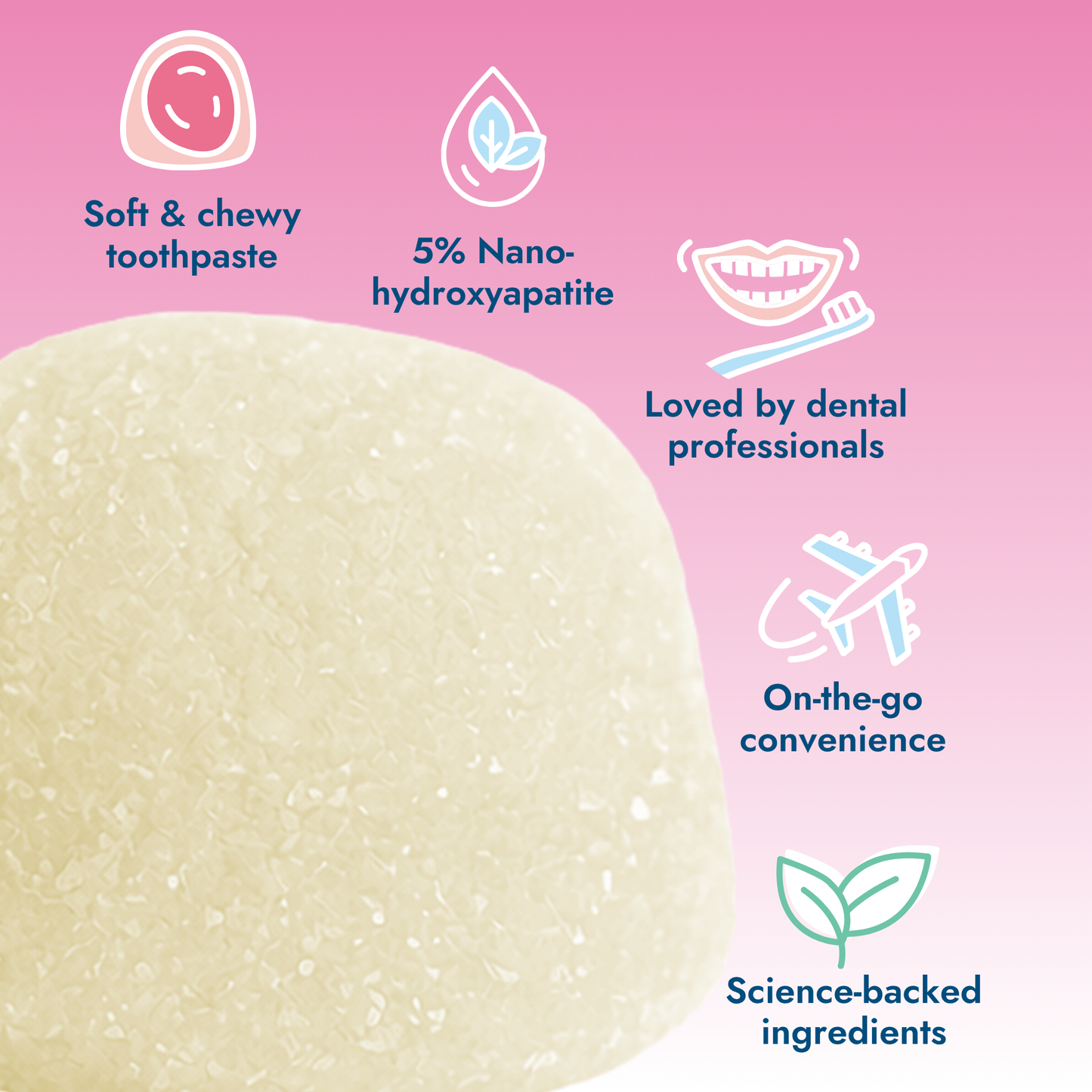 Bubblegum Gummy Toothpaste Pearls